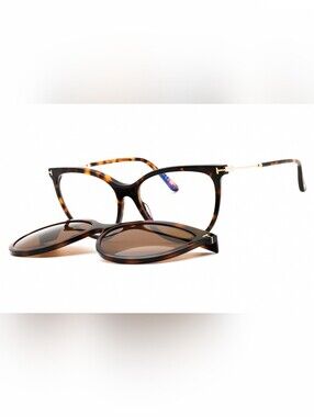 Tom Ford FT5994-B Dark Havana/Clear/Blue-Light Block Lens, Size56X16X140